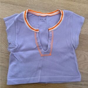Urban Outfitters Kids Lilac Tee with Orange Trim